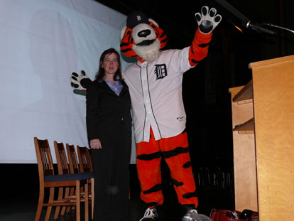 Paws and US Attorney Barbara McQuade